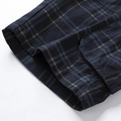 Men Shorts 2023 Fashion Plaid Beach Shorts Mens Casual Camo Camouflage Shorts Military Short Pants Male Bermuda Cargo Overalls