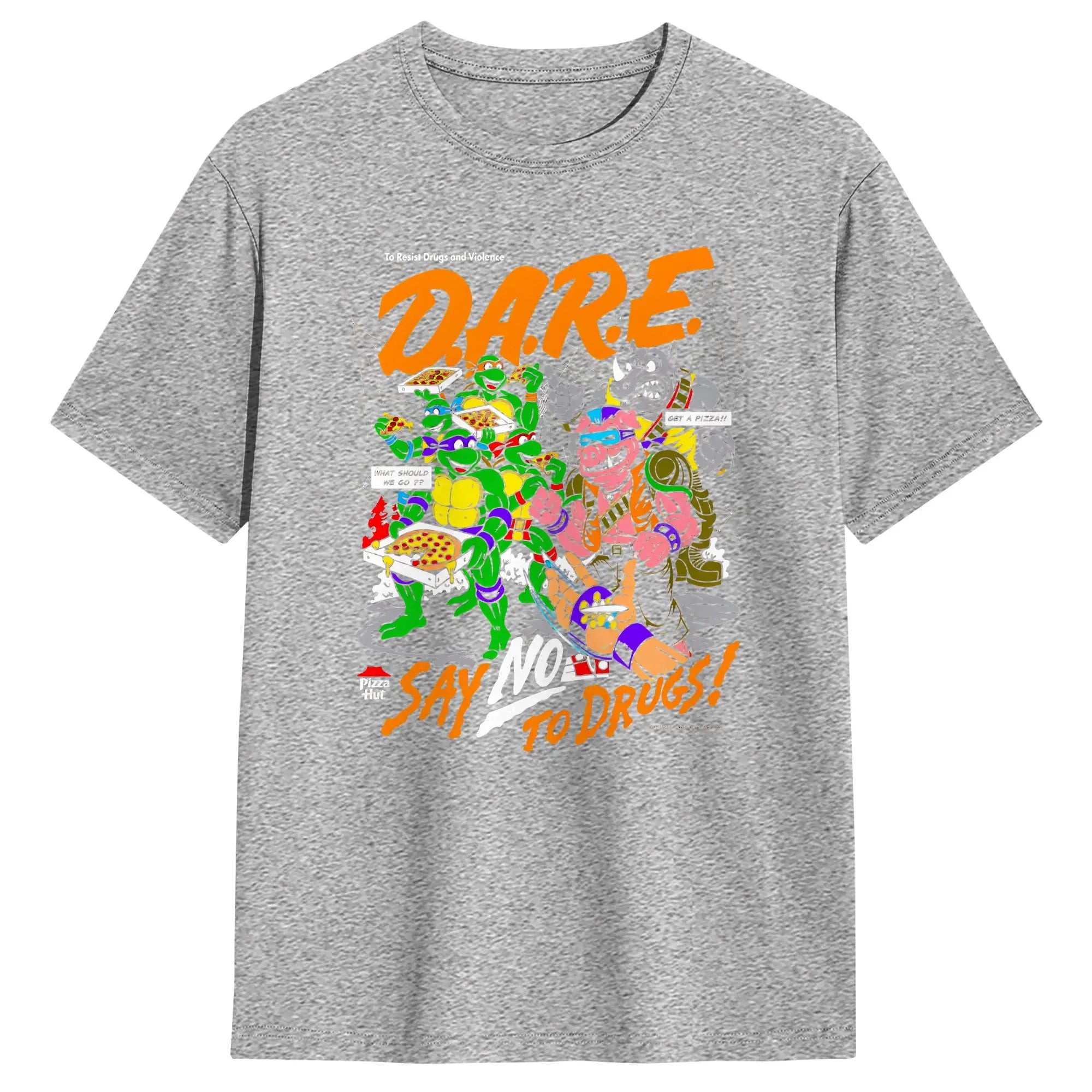 TMNT D.A.R.E. Just Say No 100 Cotton T-Shirts  Hipster Tshirt for Men&