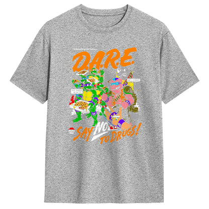 TMNT D.A.R.E. Just Say No 100 Cotton T-Shirts  Hipster Tshirt for Men&