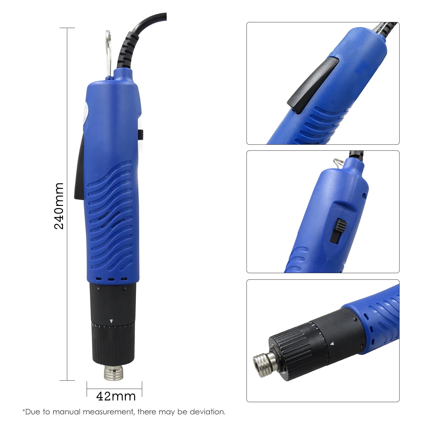 Electric Screwdriver Handheld Corded Electric Screw Driver Adjustable Torsion 1/4-in Screw Bit Diameter Repair Tool