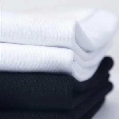 Men Women 100% Cotton T-shirt Solid Color Trend Leisure Short Sleeve Black White Gray High Quality Heavy Fabric Loose T Shirt
