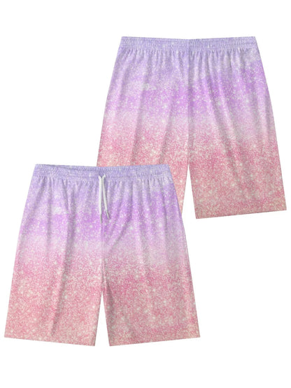Lines Abstract Colorful Art Printed Urban Shorts Summer Essential Cool Chic Beachwear Gym Streetwear Couple All-Match Oversized