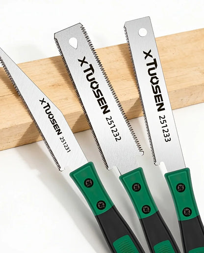 Three-piece or single-piece Japanese saws, hardwood fine-toothed saws，portable cutting tools with anti-slip wooden handles