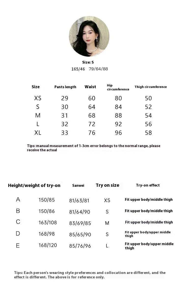 New Black Shorts for Women, Summer Style with High Waist, Slimming and Wide-leg, Casual Three-quarter Pants