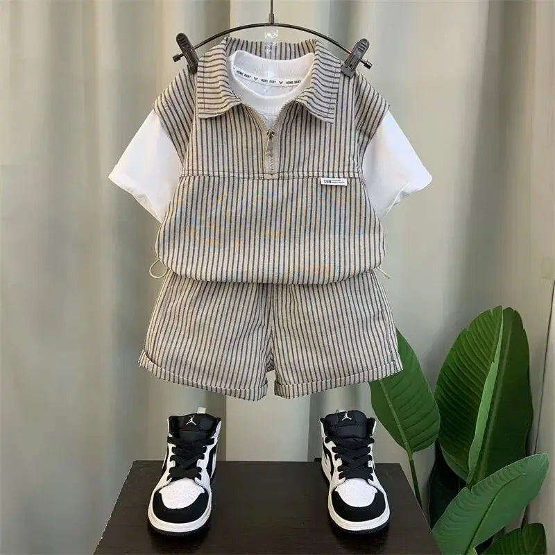 Kids Boys Clothing Set 2025 New Fashionable Baby Summer Clothes Children&