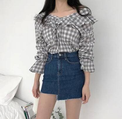 Jeans Skirts For Women Short Irregular High Waist Woman Denim Skirt Sexy Korean Style Cheap Streetwear Clothing Sales Fashion