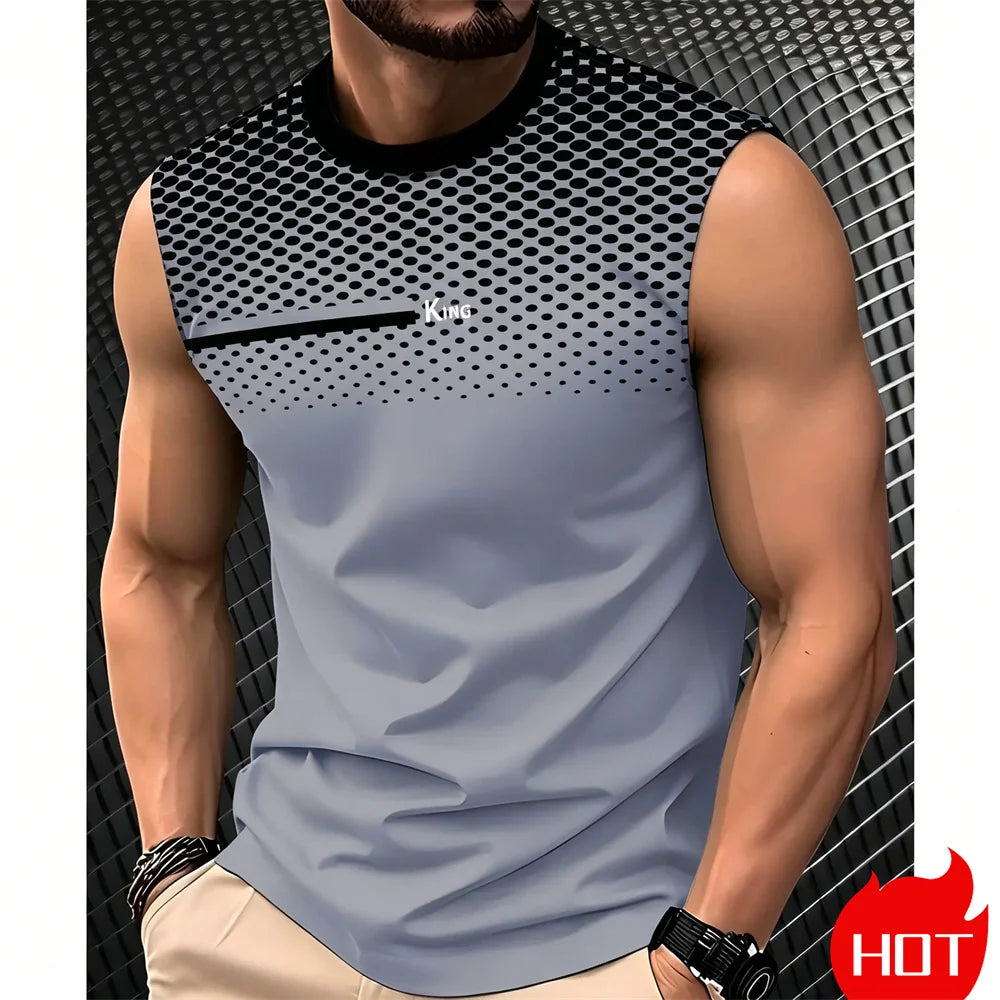 sleeveless T-shirt for man Summer tank tops Fashion Men&