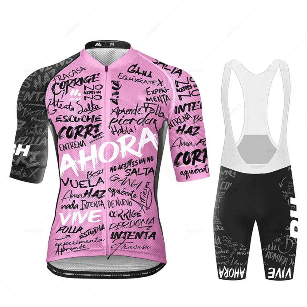 Cycling Jersey Set Team Racing Bike Clothes Summer Mountain Bicycle Clothing Men&