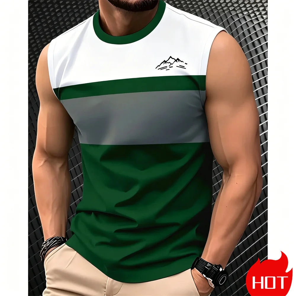 sleeveless T-shirt for man Summer tank tops Fashion Men&