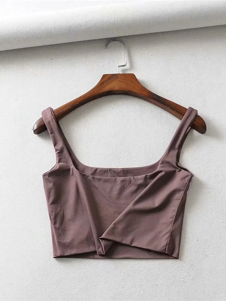 Hot Sale Summer Women Sexy Sleeveless Tops Fashion Short Square Collar Tank Tops 4 Colors