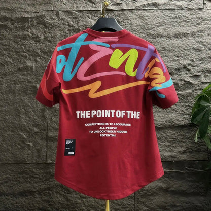 Top 100℅ Cotton Graphic T Shirt for Men Print Watercolor Fashion New In Cool Man Tee Shirts Xl Luxury High Quality S Streetwear