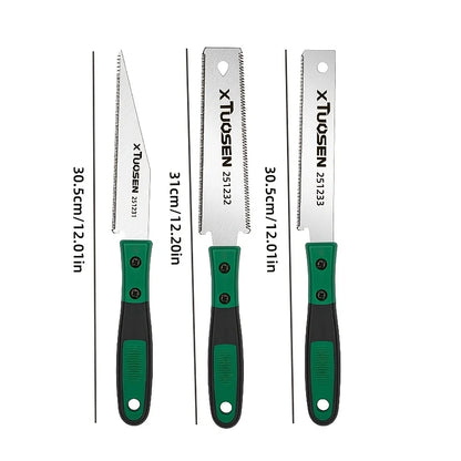 Three-piece or single-piece Japanese saws, hardwood fine-toothed saws，portable cutting tools with anti-slip wooden handles