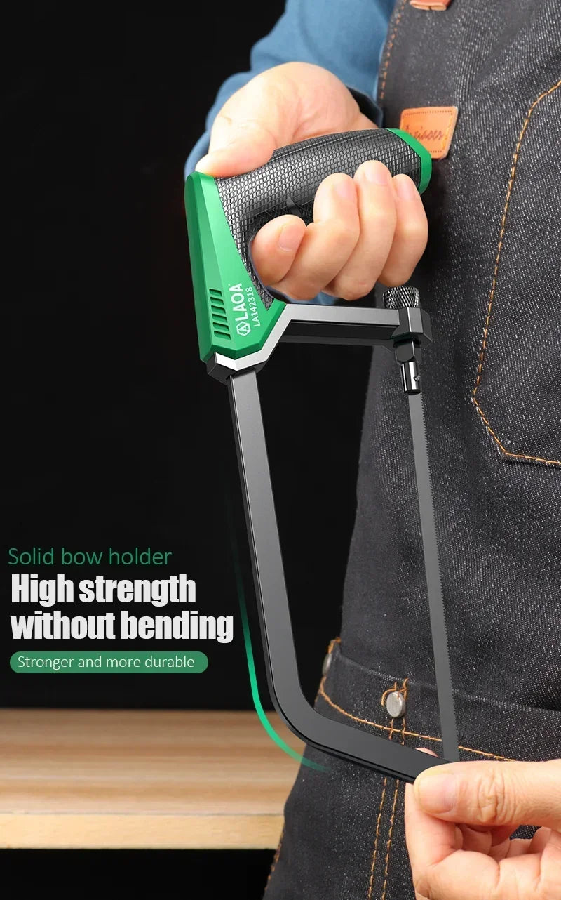 LAOA  Hacksaw 6/12 inch Frame Small Hacksaw Household Small Handheld Woodworking Hand Saw Cutting