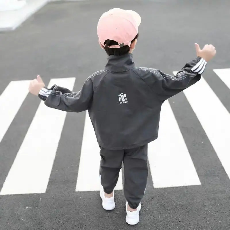2023 Kids Clothes Boys Spring Autumn teenage Sports Suit Boys Set tracksuits Children Clothing Set 2pcs coat+Pants Causal