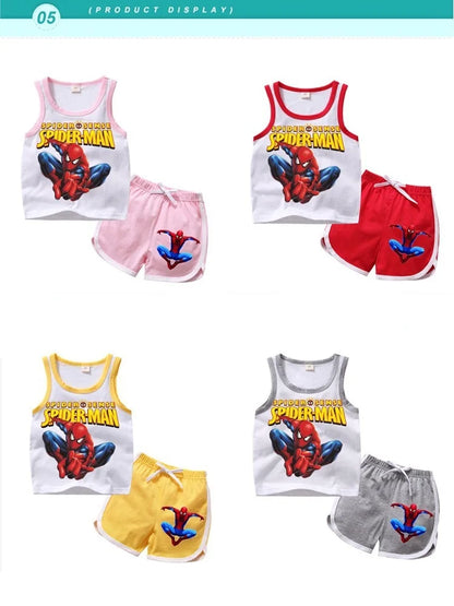 Verano T-shirts Girls Boys Graphic Pure CottonTee Cartoon Anime Clothing Sleeveless Tops