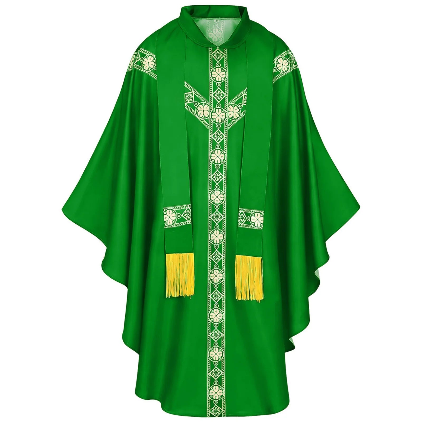 Men Catholic Church Priest Chasuble Embroidered Liturgical Robe Clergy Robe For Mass Prayer Costume Medieval Muslim Costume