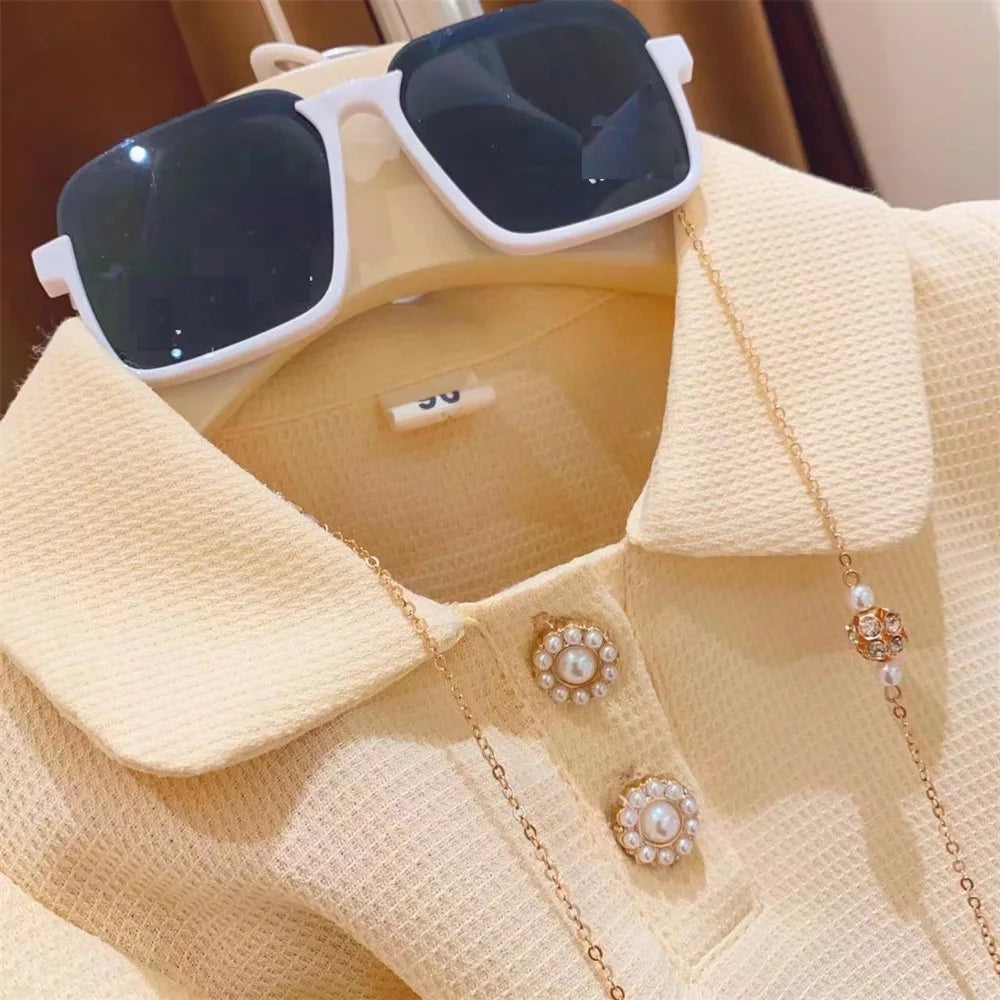 new summer girl clothes 2pc/set  top shirt+ skirt  children baby kids students fashion 90-140 3-8year fashion lovely solid