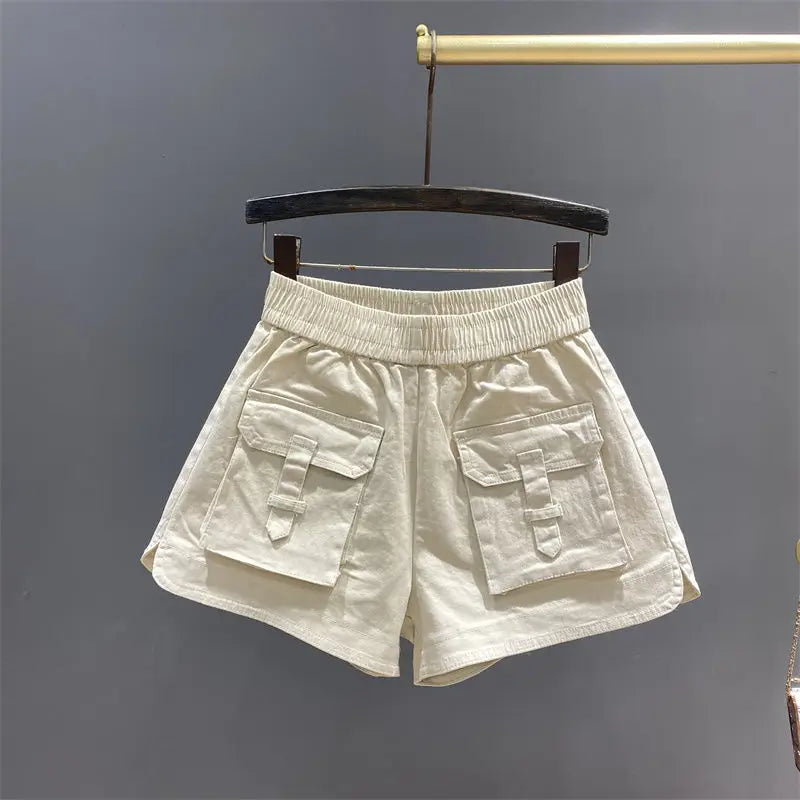 High Waist Wide Shorts for Women Casual Short Pants Woman New In Low Price Y2k Harajuku Aesthetic Trend 2025 Cheap Stretchy Hot