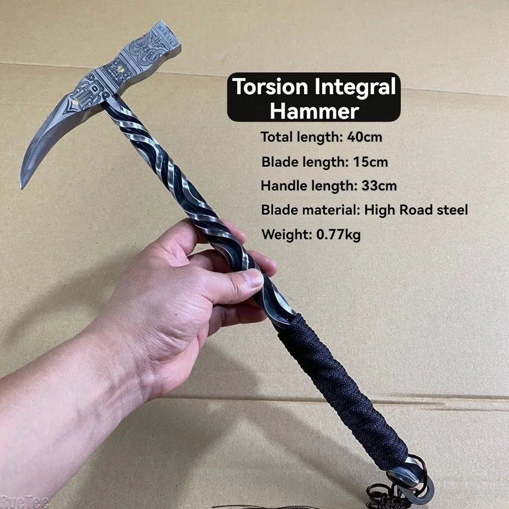 40cm Wild Hammer Hand Forged Integrated Hammer Multifunctional Tool Camping Hand Hammer Gardening Tools Equipment