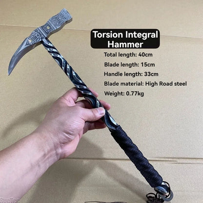 40cm Wild Hammer Hand Forged Integrated Hammer Multifunctional Tool Camping Hand Hammer Gardening Tools Equipment
