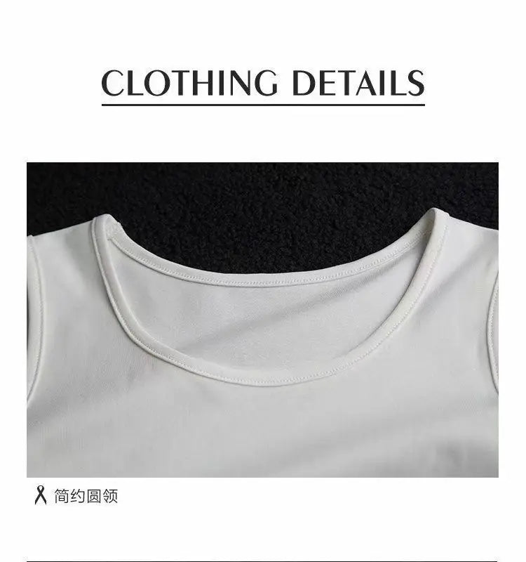Sleeveless Lace Spliced   cut-sleeve Top for Women with Irregular Hem Layered Mid-length Vest Versatile Stylish