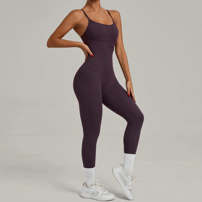 Padded One-Piece Yoga Clothes Sportswear Women&