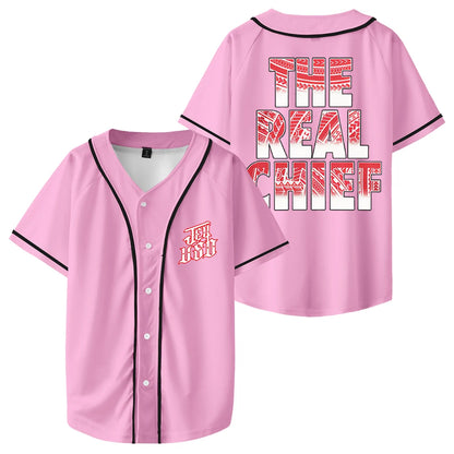 Jey Uso The Real Chief Baseball Jersey V-Neck Short Sleeve Streetwear Tee Men Women University Uniform Tops