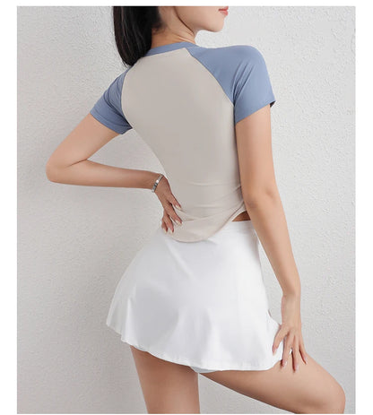 Fitness wear gym women yoga wear sport fitness workout clothing women Leisure and loose fitting T-Shirt