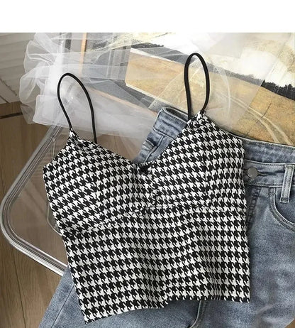 Crop Top Women Sexy Wireless Push Up Padded Tank Top Slim Was Thin Sports Summer Camisole 2023 New