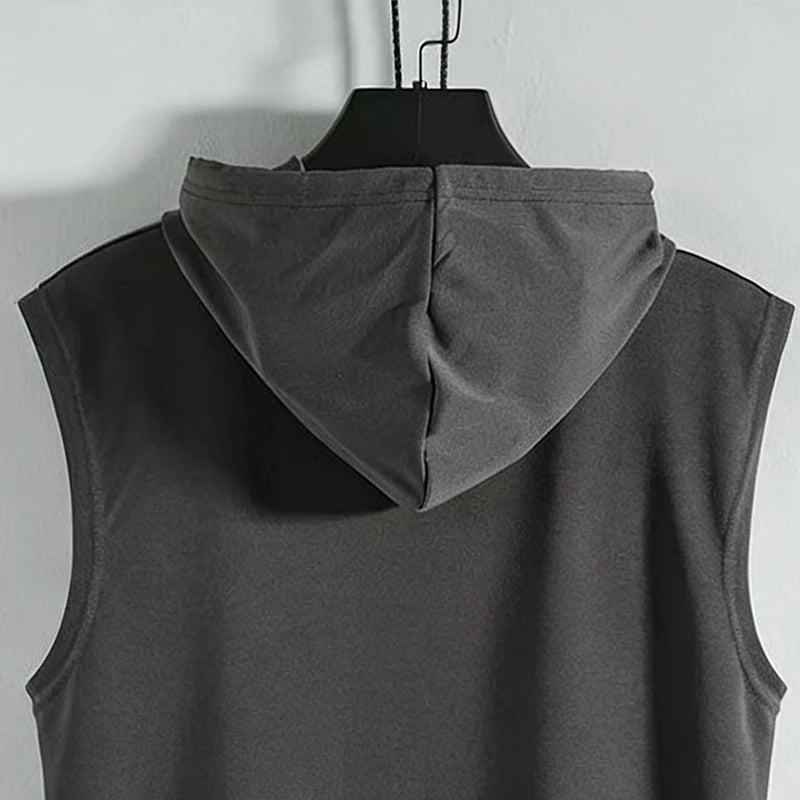 New sleeveless vest top for men with a casual temperament, trendy and lazy men&