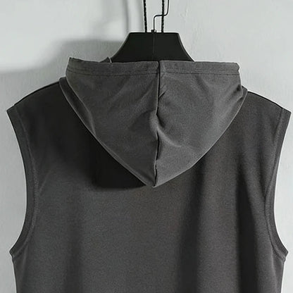 New sleeveless vest top for men with a casual temperament, trendy and lazy men&