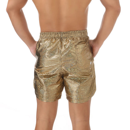 Casual Shorts Men Summer Shiny Quick-dry Beach Sports Short Pants Bottoms Man Beachwear Clothing Homewear With Pocket