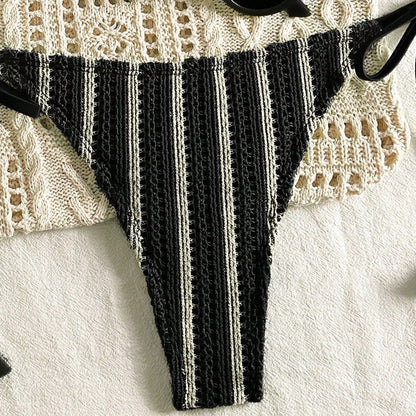 New Ribbed Bikini Swimsuit Female Swimwear Women Two-pieces Bikini Set Bather Bathing Suit Swim Suit Beachwear Купальник Женский