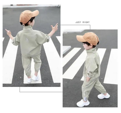 2023 Kids Clothes Boys Spring Autumn teenage Sports Suit Boys Set tracksuits Children Clothing Set 2pcs coat+Pants Causal