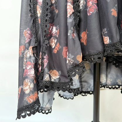 Women Maxi Dresses Sping Summer Bohemian Casual Flare Sleeve High Waist Beach Woman Chiffon Floral Belt Vestidoes Long Dress