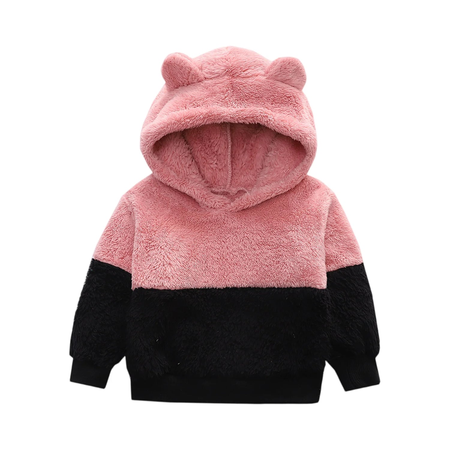 Hoodie Boys Toddler Little Boys Girls Fleec𝐞 Hoodie Pullover Sweatshirts Hooded Thick Bear Ears Shape Hoodies For Boys Age 2-8