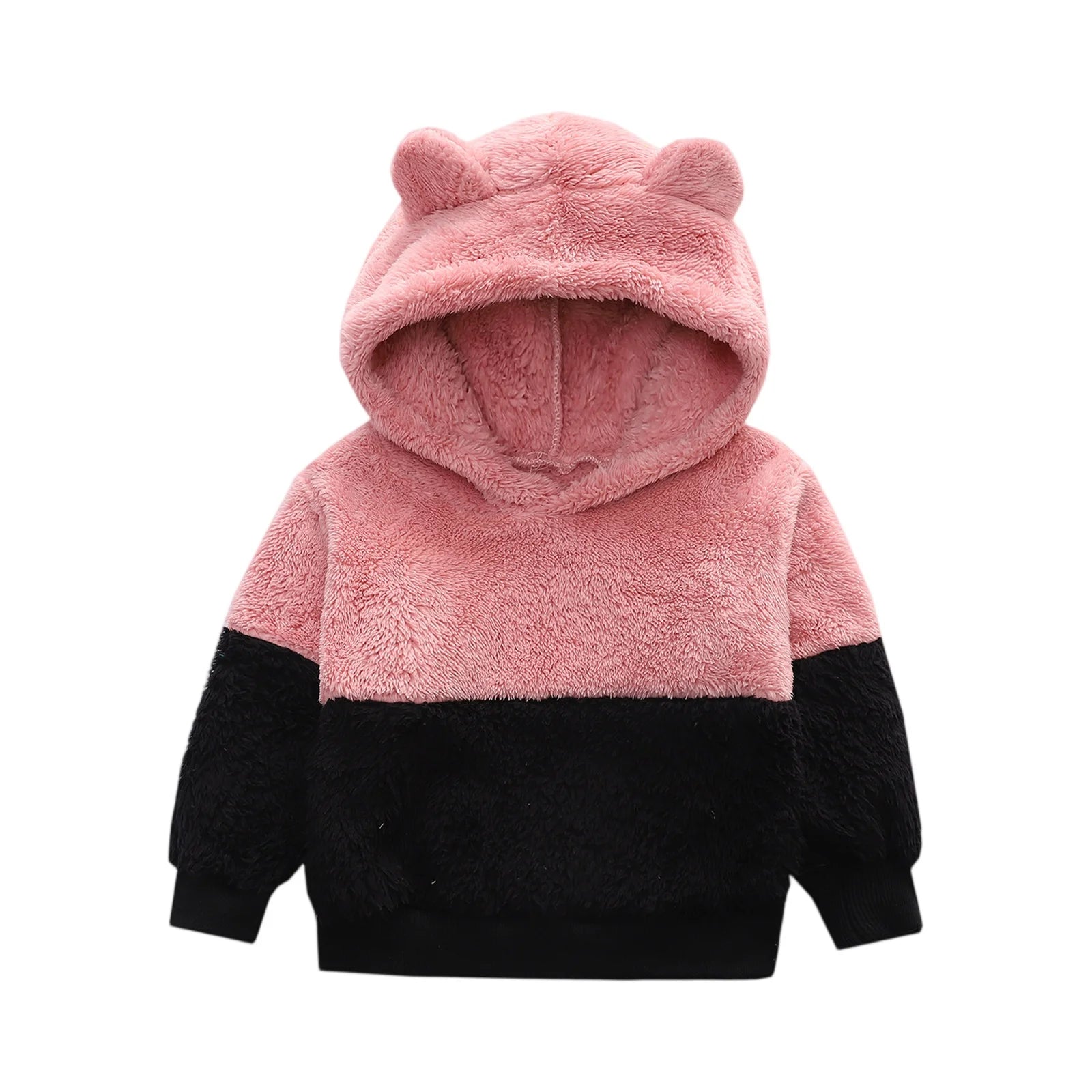 Hoodie Boys Toddler Little Boys Girls Fleec𝐞 Hoodie Pullover Sweatshirts Hooded Thick Bear Ears Shape Hoodies For Boys Age 2-8