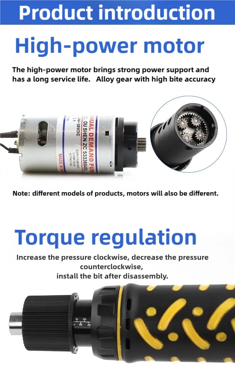 AhuHardware Electric Screwdriver Electric Batch Industrial Grade In-line Torque Power Tool Screw driver 110V 220V Power Repair