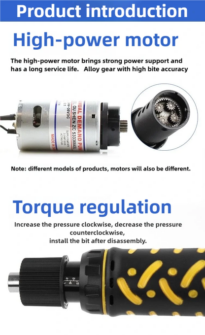 AhuHardware Electric Screwdriver Electric Batch Industrial Grade In-line Torque Power Tool Screw driver 110V 220V Power Repair