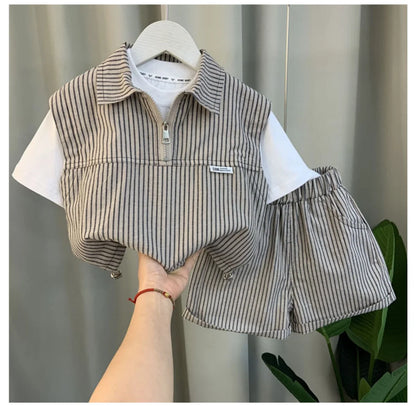 Kids Boys Clothing Set 2025 New Fashionable Baby Summer Clothes Children&