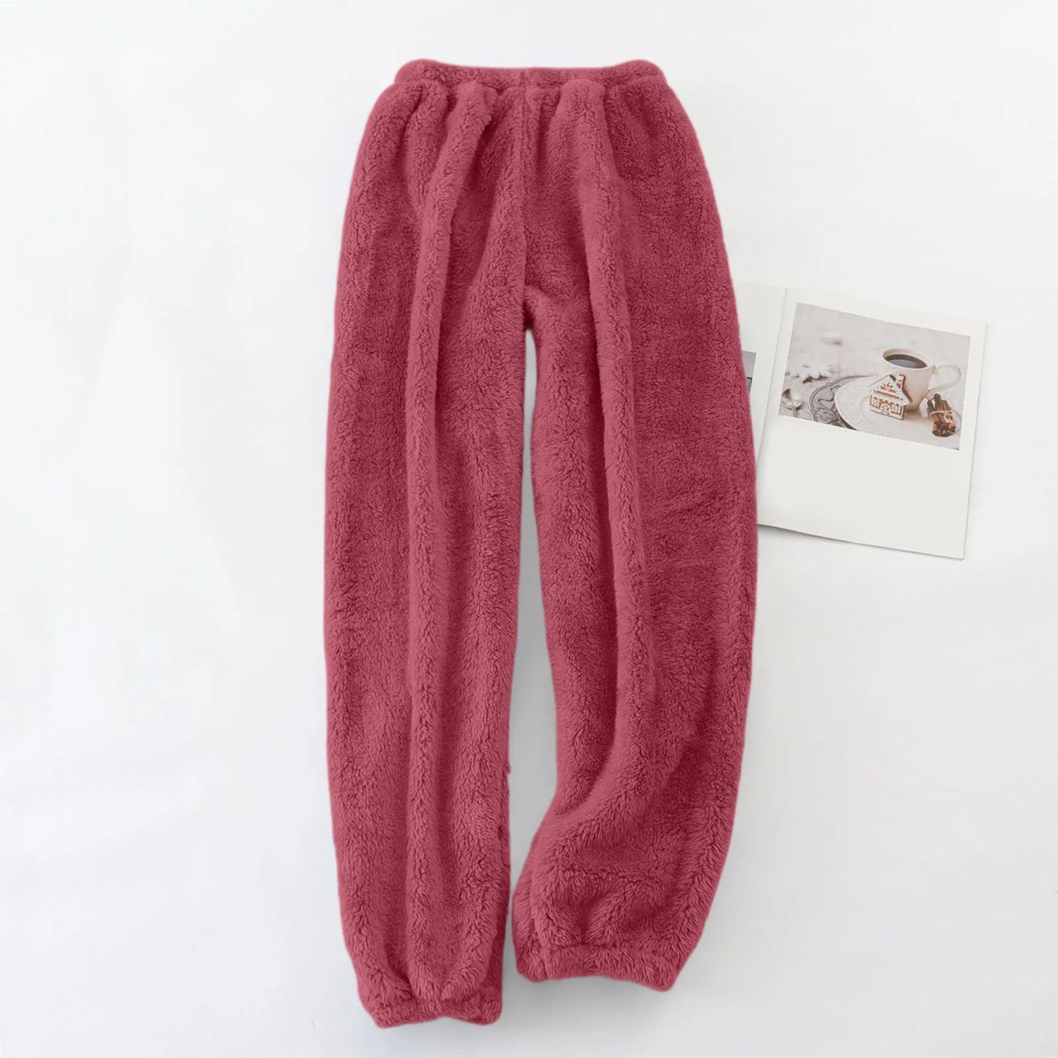 Pajamas Pants For Women Warm Winter Solid Color Sleepwear Pyjamas Plush Pants Women Nightwear Fashionable Home Wear