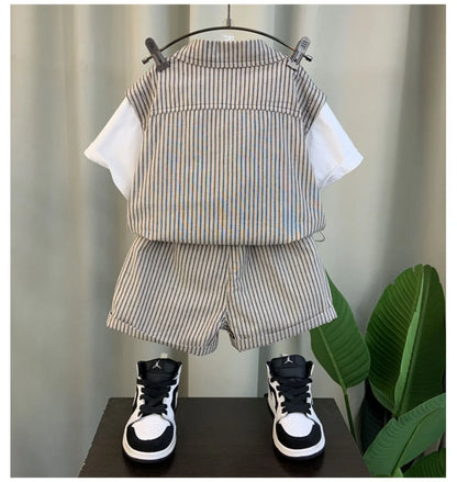 Kids Boys Clothing Set 2025 New Fashionable Baby Summer Clothes Children&