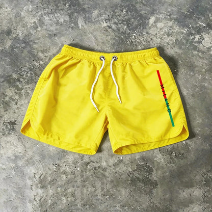 Summer Mens Beach Shorts Casual Quick Dry Surf Man Swimwear Outdoor Jogging Shorts Swimming Fashion Elastic Waist Sports Pants