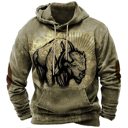 Hoodies For Men Y2k Golf Camping Casual cowboy Long Sleeve Autumn Fashion Sweatshirts 3d Printed Hooded Holiday Loose Oversized