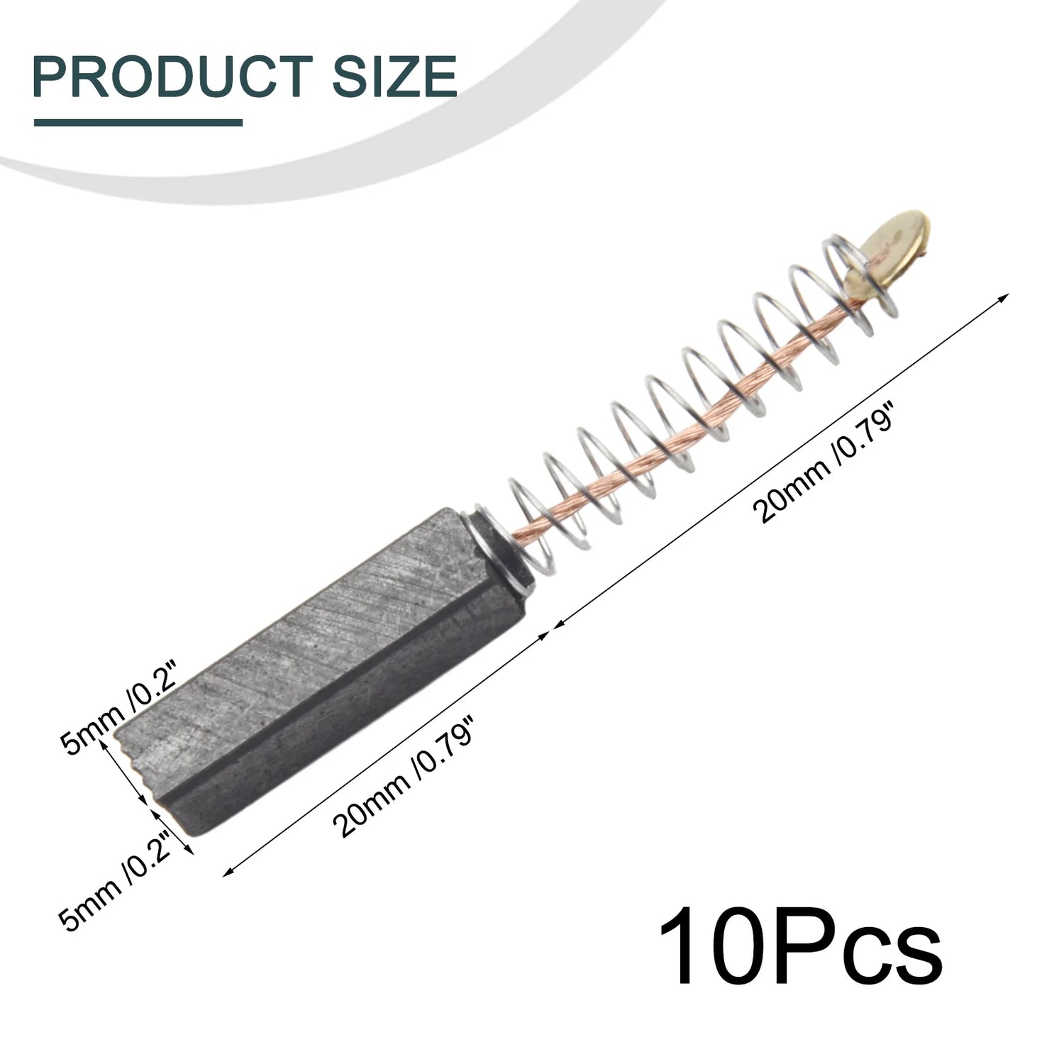 10pcs Carbon Brushes Replacement For Electric Motors Circular Saws Miter Saws Drills Hammer Drills Power Tool Access 20x5x5mm