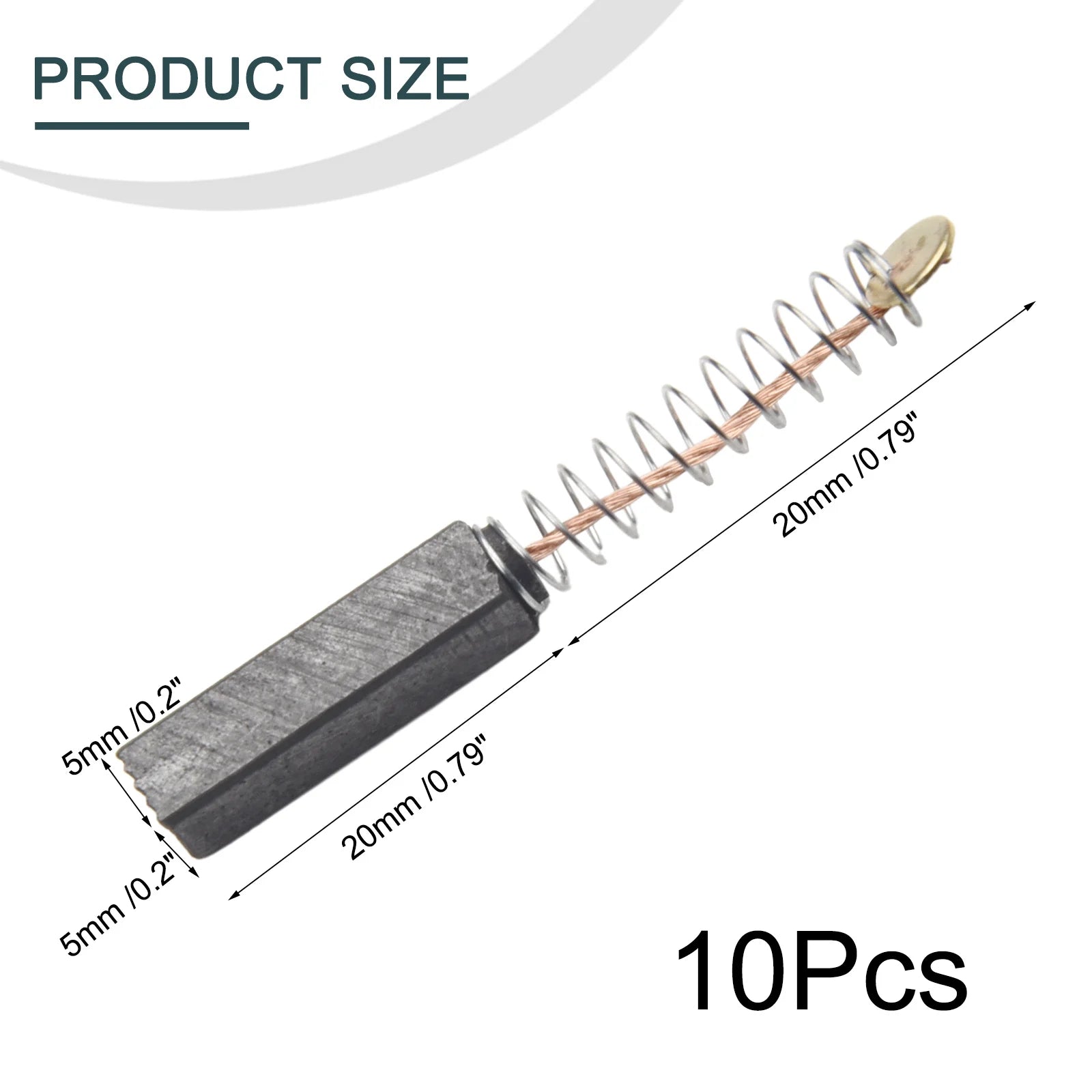 10pcs Carbon Brushes Replacement For Electric Motors Circular Saws Miter Saws Drills Hammer Drills Power Tool Access 20x5x5mm