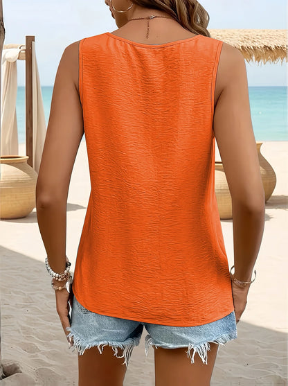 2025 Women Blouses Summer Vest Loose Sleeveless Cotton Linen Shirt Casual V-Neck Solid Colors Ladies Black White Tops Plus Size