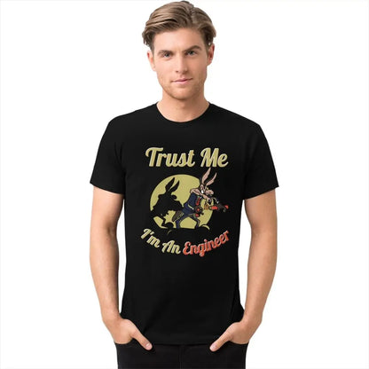 Custom Trust Me Im An Engineer T Shirts for Men 100% Cotton Tee Tops Tshirt Short-Sleeve Fashion T-shirt