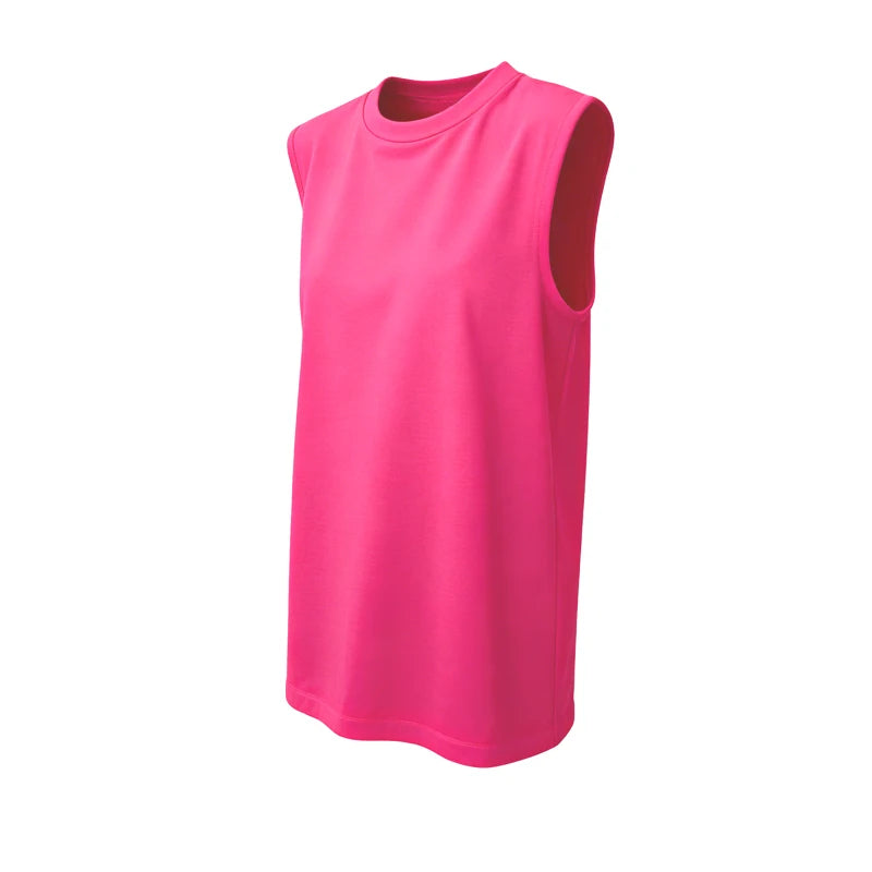 Womens Clothing Sleeveless T-shirt Summer Loose Fit Vest O-Neck Tank Top Comfortable Skin-Friendly Flattering For Everyday Style