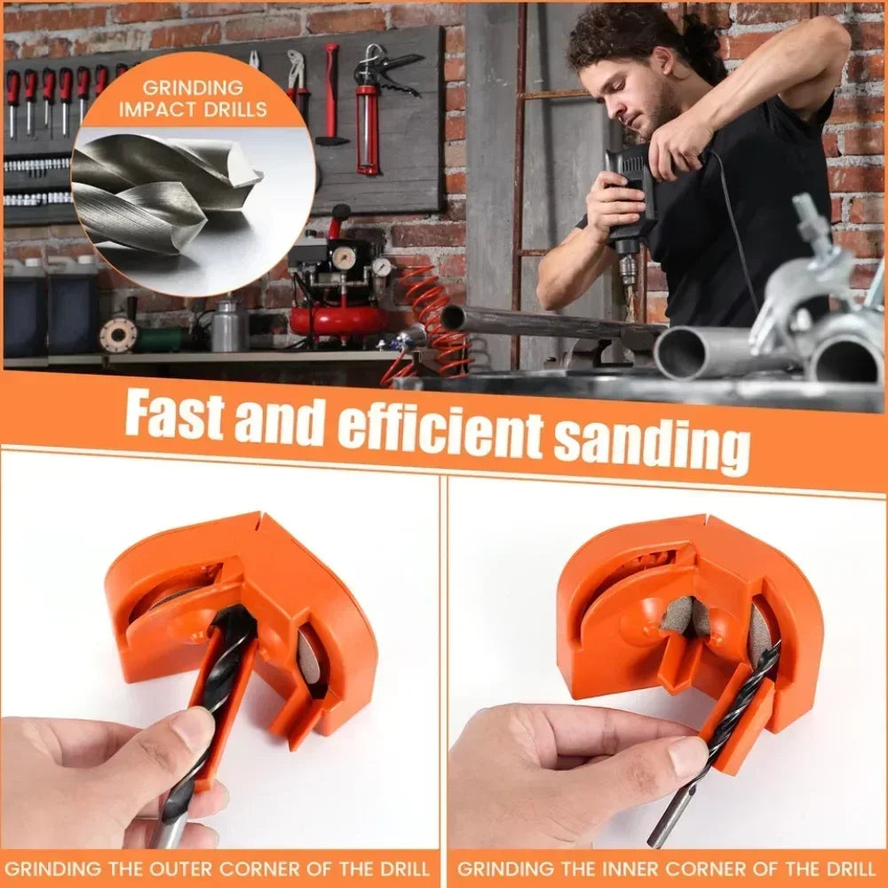 Drill Bit Sharpener Multipurpose Drill Bits Grinding Sharpener, Portable Drill Grinder Grinding Tool, Powered by Electric Drills